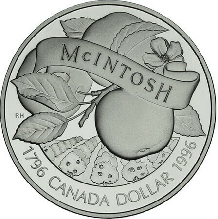 Яблоко (McINTOSH), 1 доллар, Канада, 1996 год фото 1